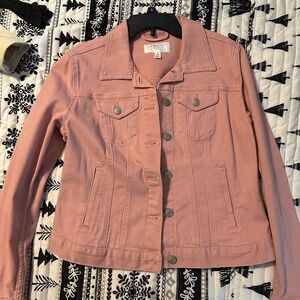 Pink denim jacket